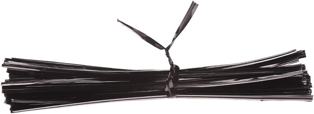 1000 Pcs Black Foil Twist Ties - Metallic Twist Ties 5 inch-VerdiqueGarden