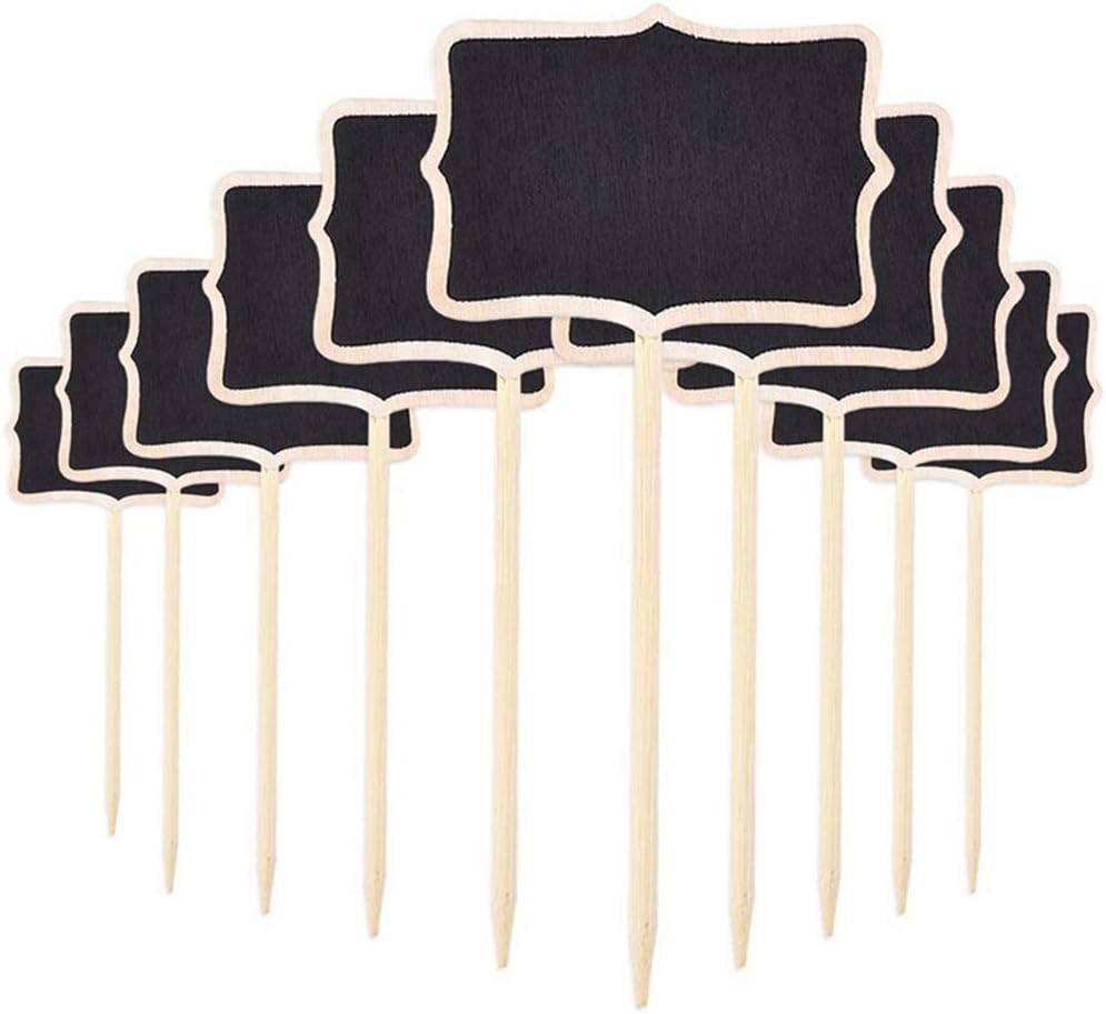 XIAN 10pcs Plant Labels, Garden Markers for Plants Outdoor, Waterproof, Reusable, Wooden, T-Shape-VerdiqueGarden