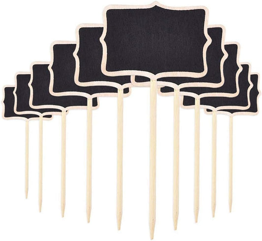 XIAN 10pcs Plant Labels, Garden Markers for Plants Outdoor, Waterproof, Reusable, Wooden, T-Shape-VerdiqueGarden