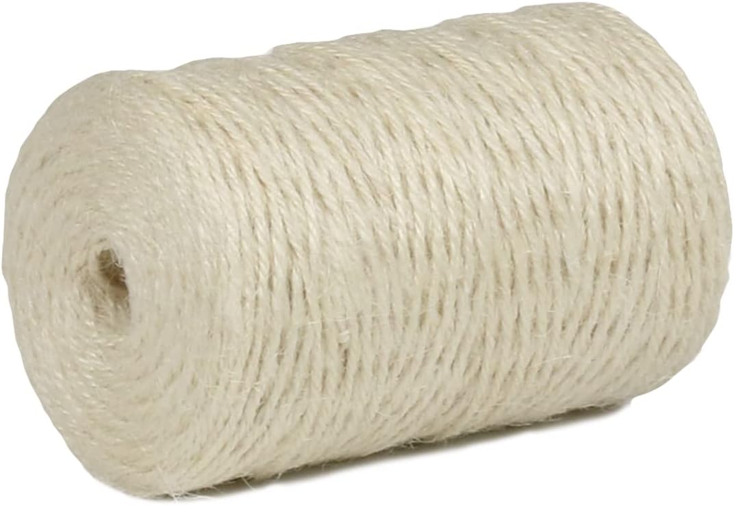PerkHomy Natural Jute Twine 600 Feet Long Colored Twine Rope for Crafts Gift Wrapping Packing Gardening and Wedding Decor (Beige)-VerdiqueGarden