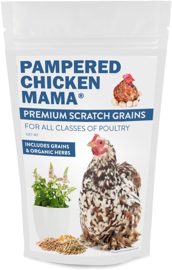 Pampered Chicken Mama Chick Feed - Premium Chicken Scratch Treat - High Protein & Calcium Grower Feed for Laying Hens (10 lbs)-VerdiqueGarden