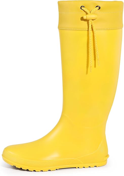 Asgard Packable Tall Rain Boots for Women Waterproof Rubber Garden Boots Ultra Lightweight Flat Mud Boots- NOT FOR WIDE CALF-VerdiqueGarden