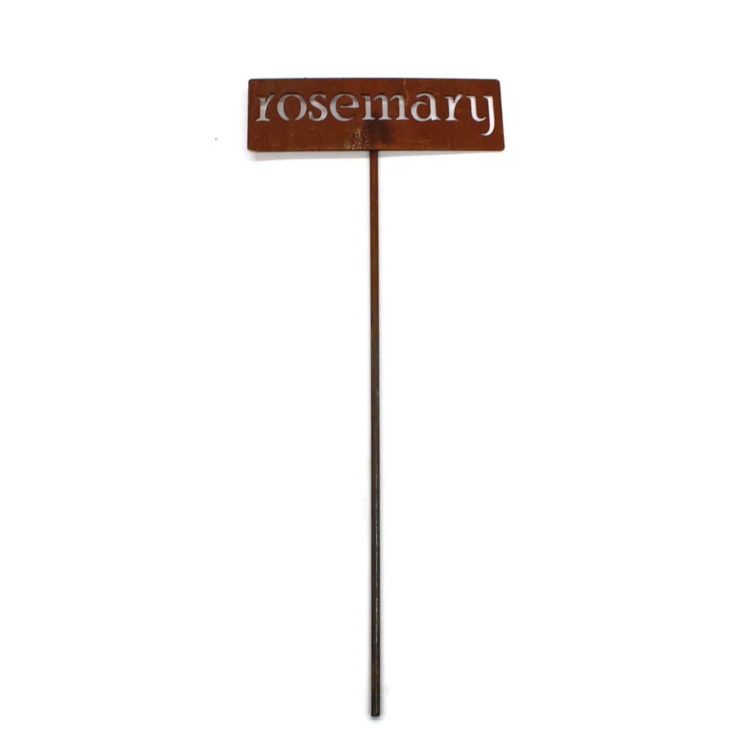 Classic Metal Garden Markers 19 Inches Tall (rosemary, Naturally Rusted)-VerdiqueGarden