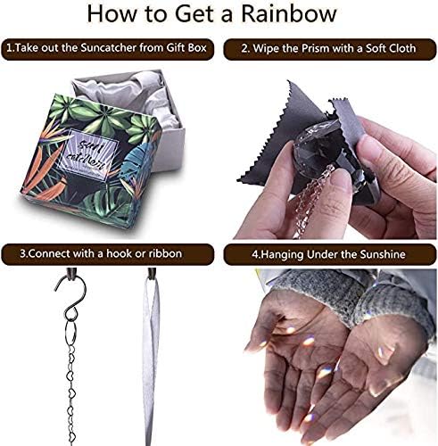 H&D HYALINE & DORA Suncatcher Window Hanging Tree of Life Heart Shaped Crystal Ball Prism Drop Pendant-VerdiqueGarden