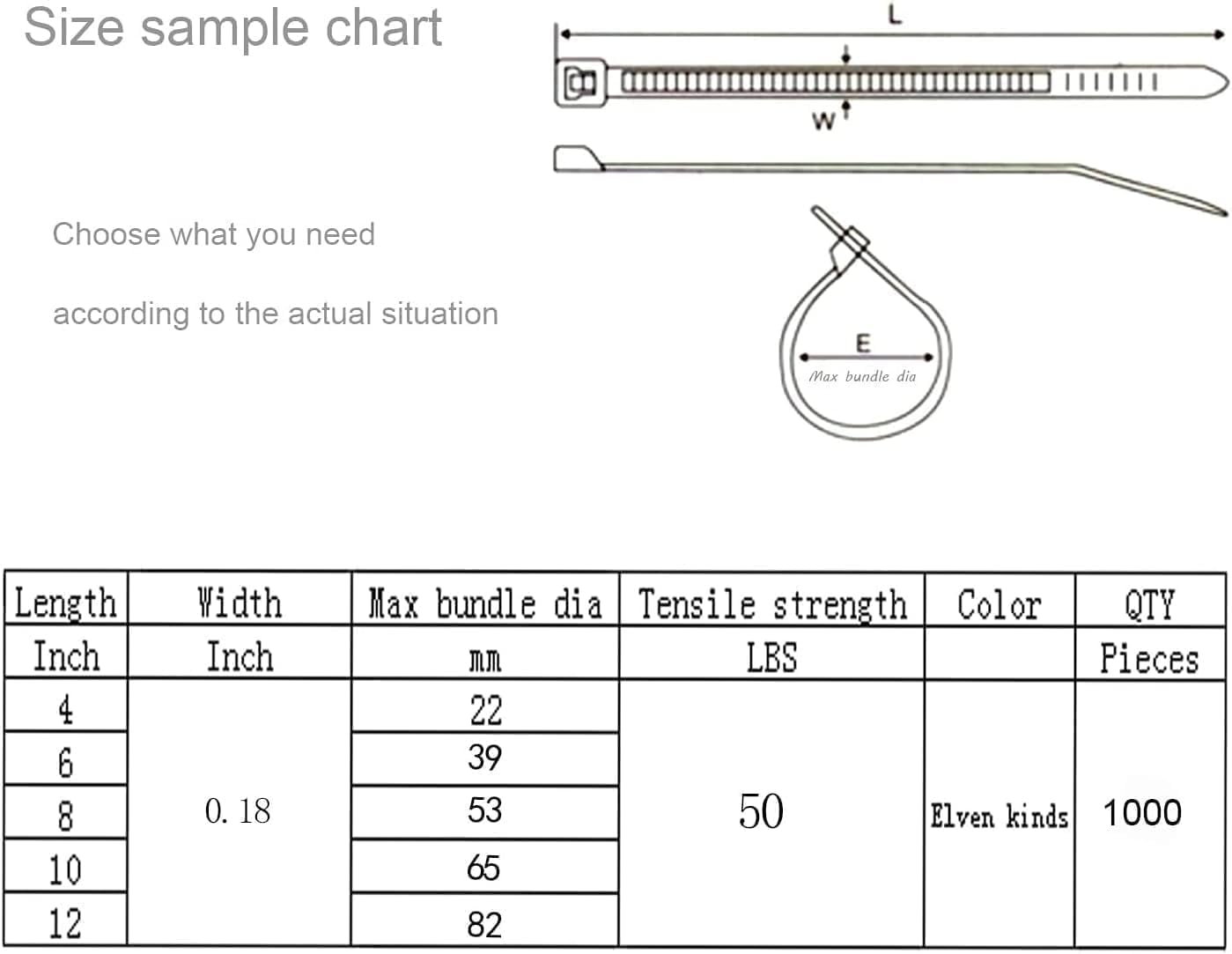 XINGO 1000 PCS Orange Zip Ties 8 Inch, 60 LBS Tensile Strength, Self-Locking Nylon Plastic Nylon PA66 Wire Ties for Indoor and Outdoor Use-VerdiqueGarden