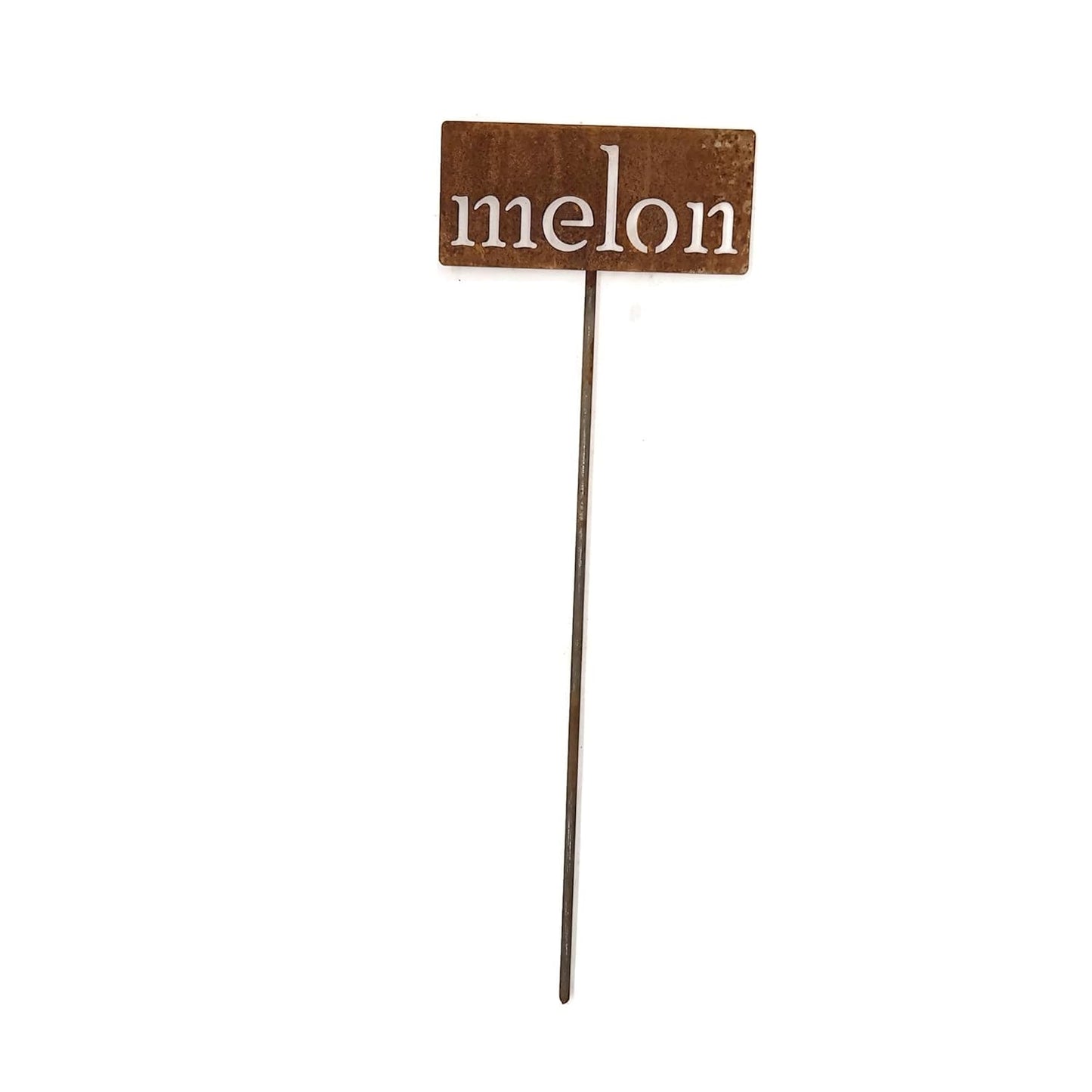 Classic Metal Garden Markers 19 Inches Tall (melon, Naturally Rusted)-VerdiqueGarden