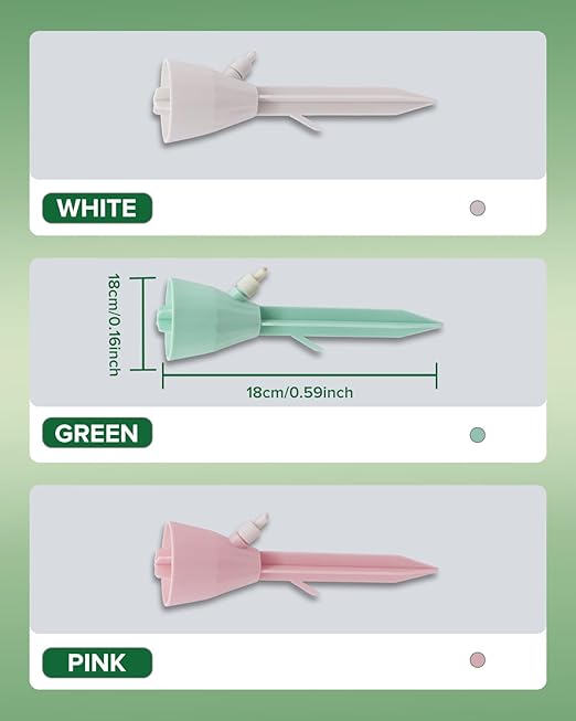 12 Packs Self Watering Planter Drip, Automatic Drip Irrigation Stakes with Adjustable Valve, Adjustable Water Flow System, Self Watering Planter Insert Devices for Indoor and Outdoor Plants-VerdiqueGarden