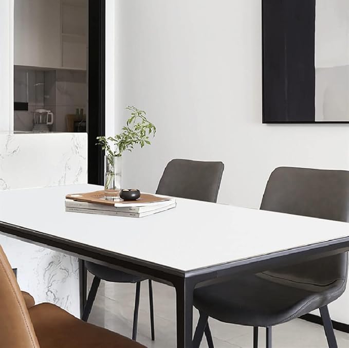 Dimoon 118''x23.6'' White Skin Peel and Stick Wallpaper Contact Paper Modern Self Adhesive Wall Paper Removable Renter Friendly Textured Solid Color Cabinet Vinyl Roll (118''x23.6'',White Skin)-VerdiqueGarden