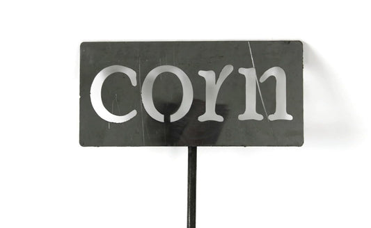 Classic Metal Garden Markers 19 Inches Tall (corn, Raw, Unfinished Steel (will rust with time))-VerdiqueGarden
