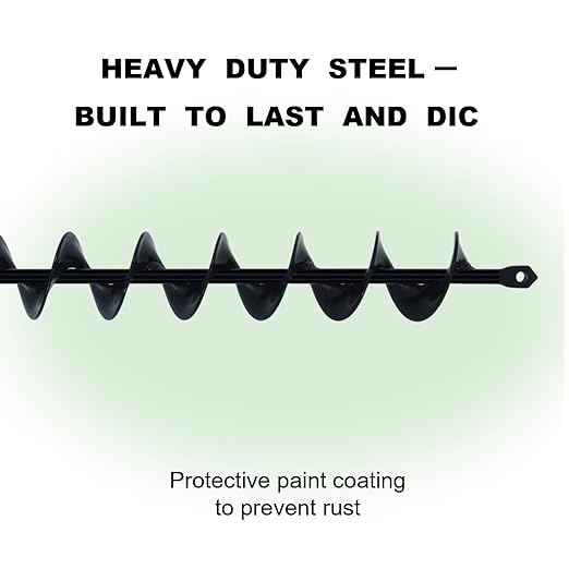 32" x 2" Extended Length Auger Drill Bit for Planting Bulb & Bedding Plant Auger, Garden Plant Auger, No Need to Squat Post Hole Digger for 3/8" Hex Drive Drill, Earth Auger Bulb Planter Tool-VerdiqueGarden