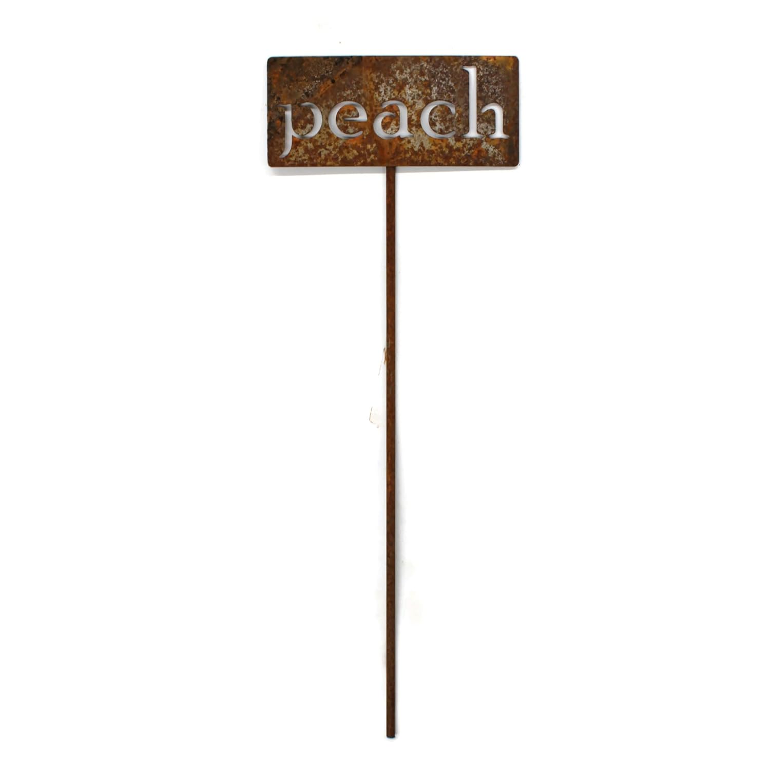 Classic Metal Garden Markers 19 Inches Tall (peach, Naturally Rusted)-VerdiqueGarden