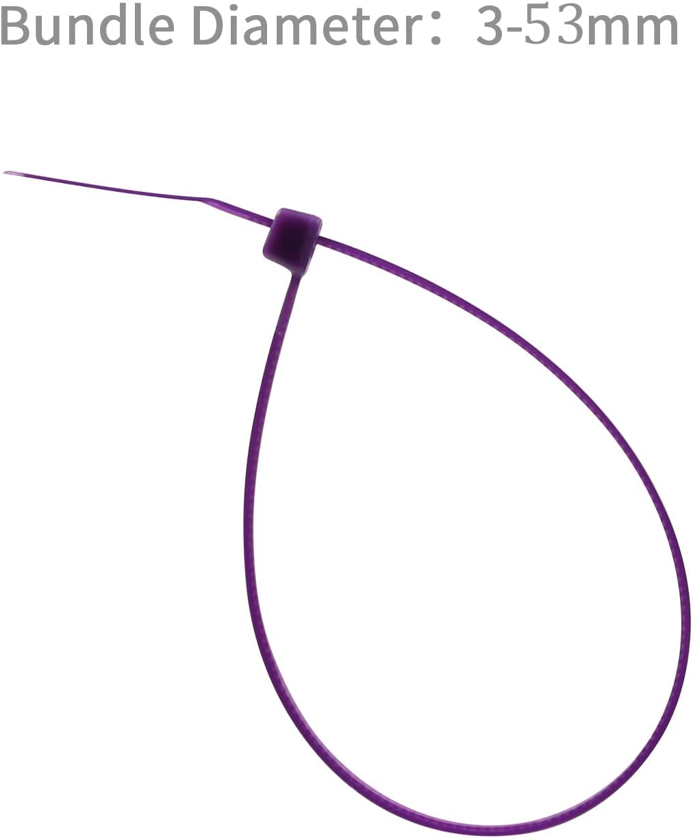XINGO 1000 PCS Purple Zip Ties 8 Inch, 60 LBS Tensile Strength, Self-Locking Nylon Plastic Nylon PA66 Wire Ties for Indoor and Outdoor Use-VerdiqueGarden
