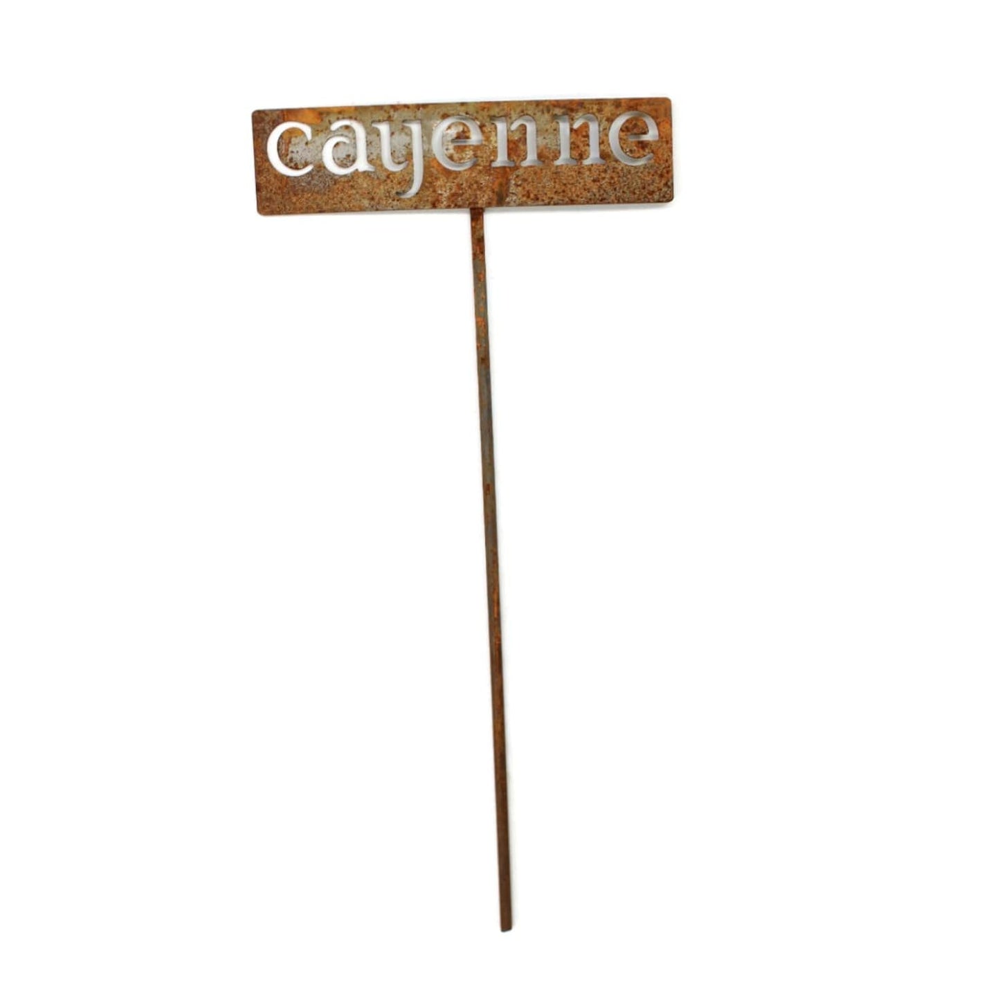 Classic Metal Garden Markers 19 Inches Tall (cayenne, Naturally Rusted)-VerdiqueGarden