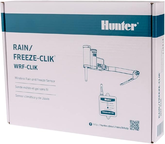 Hunter Industries WRFCLIK Hunter Clik, Wireless Rain/Freeze Sensor Combo (Includes Receiver and Transmitter), White-VerdiqueGarden