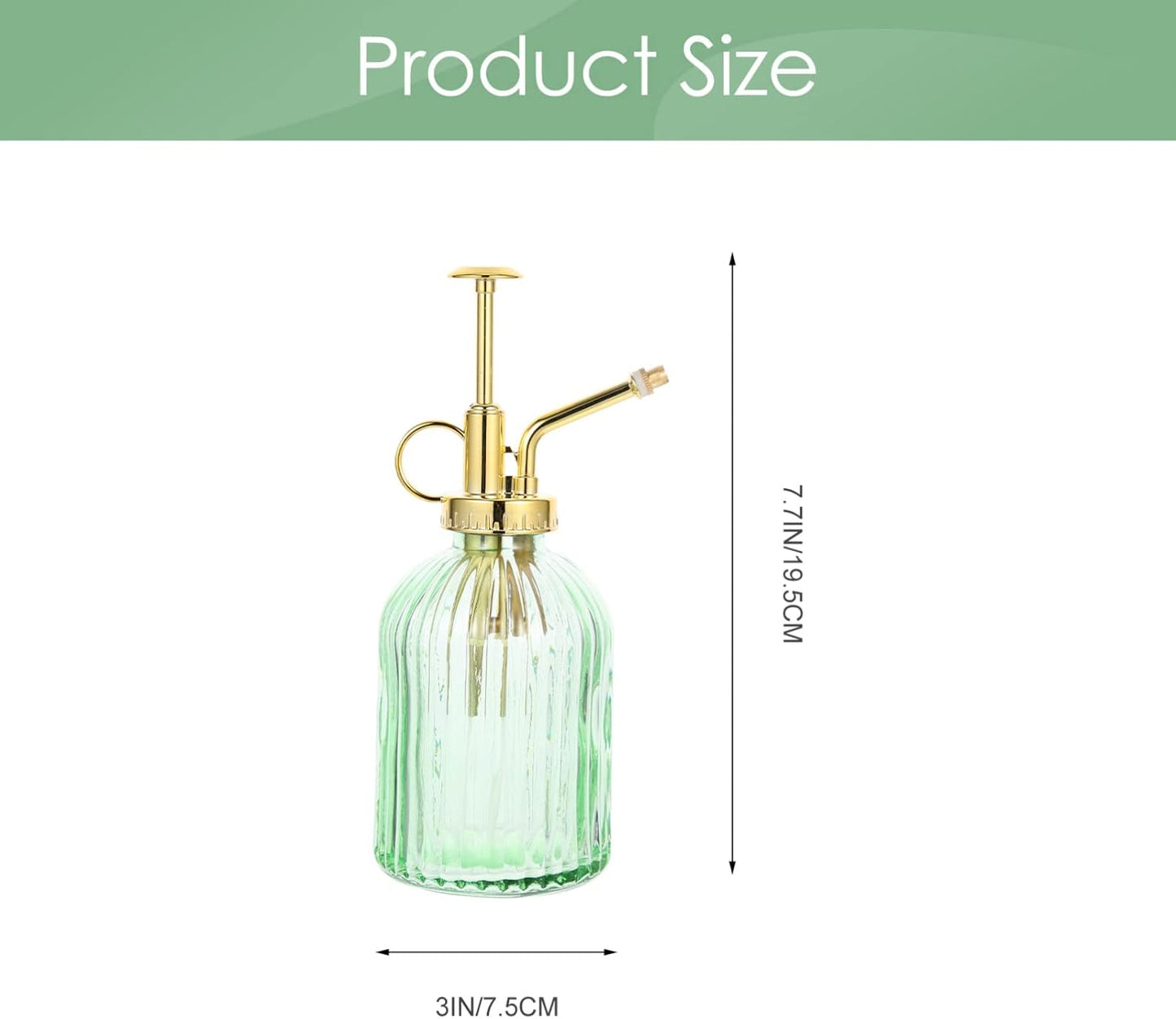 Vintage Glass Watering Bottle Retro Plant Mister with Pump for Indoor and Outdoor Use for Plants Succulents and Bonsai Trees Charming Decoration-VerdiqueGarden