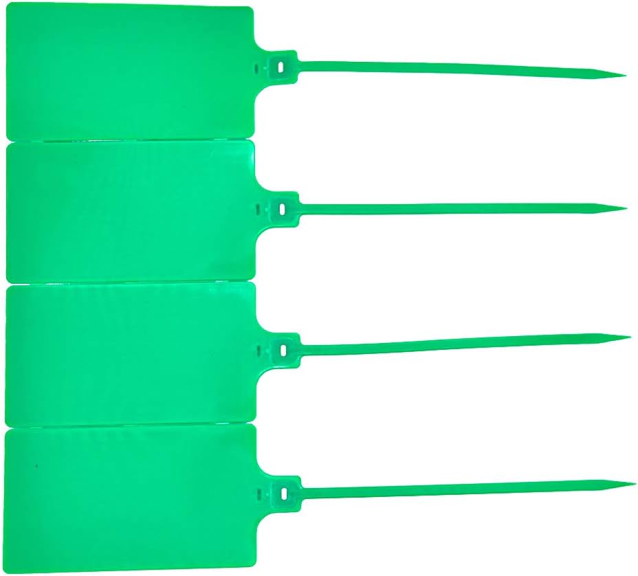Blank Waterproof Plastic Tags Marker Ties Large Labeling Tags 2.28"×3.94" Green 100 pcs per Bag-VerdiqueGarden