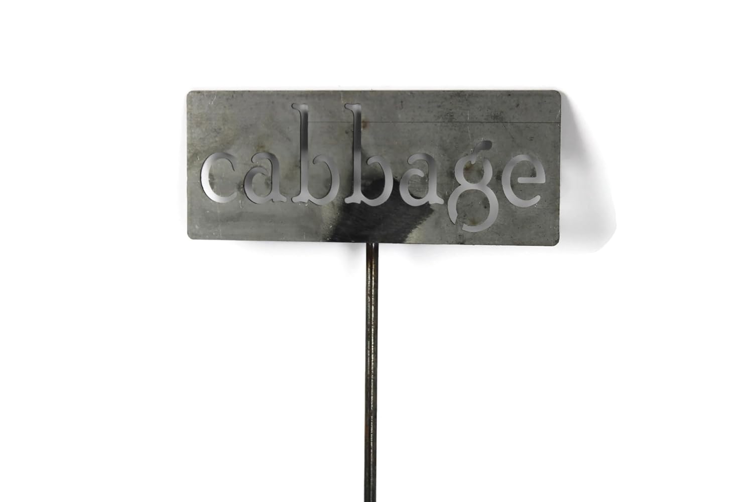 Classic Metal Garden Markers 19 Inches Tall (cabbage, Raw, Unfinished Steel (will rust with time))-VerdiqueGarden