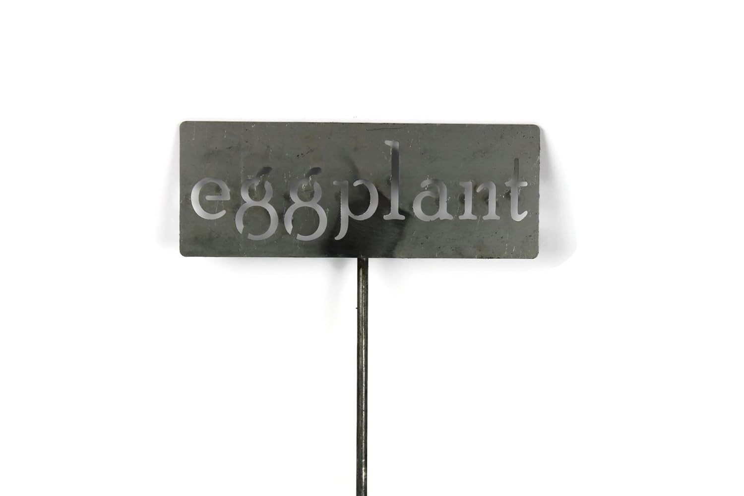 Classic Metal Garden Markers 19 Inches Tall (eggplant, Raw, Unfinished Steel (will rust with time))-VerdiqueGarden
