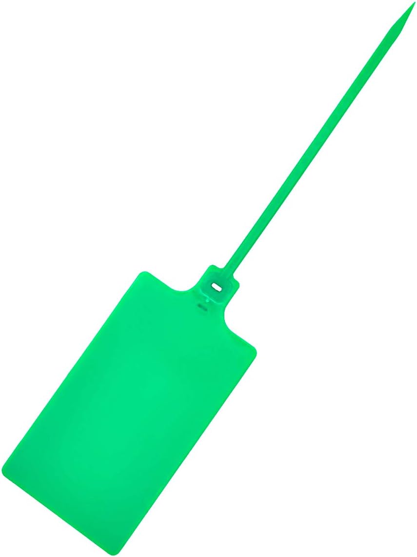 Blank Waterproof Plastic Tags Marker Ties Large Labeling Tags 2.28"×3.94" Green 100 pcs per Bag-VerdiqueGarden