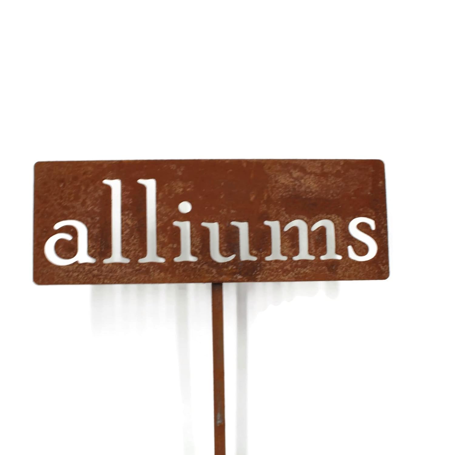Classic Metal Garden Markers 19 Inches Tall (alliums, Naturally Rusted)-VerdiqueGarden