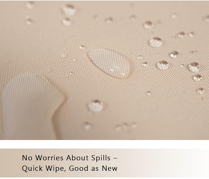 3-Pack Outdoor Patio Furniture Replacement Cushion Set–High-Elastic Sponge Cushions Fit 4-Piece Wicker Rattan Sofa, Loveseat & Chairs, 36x18x2 & 18x18x2, Waterproof, Fade-Resistant (Khaki)-VerdiqueGarden