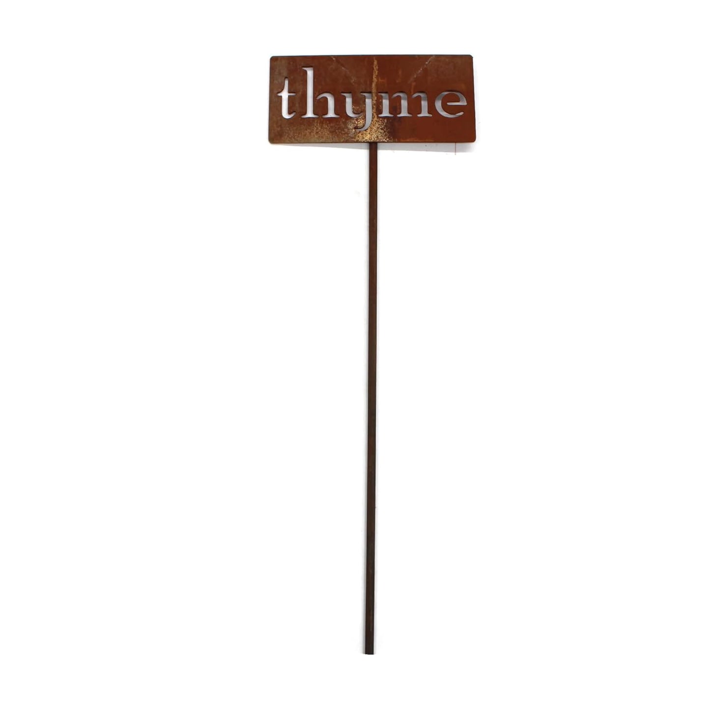 Classic Metal Garden Markers 19 Inches Tall (thyme, Naturally Rusted)-VerdiqueGarden