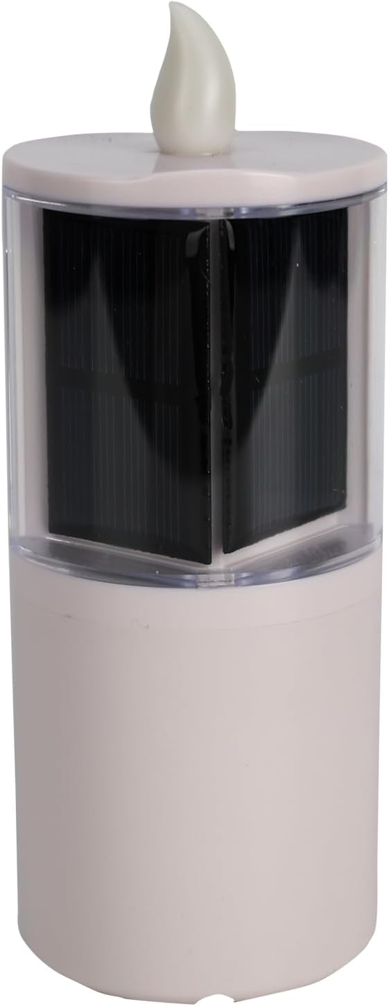 Solar Candles Outdoor Waterproof, Solar Candles for Cemetery, 2.5"x6.5",Dusk to DAW,for Cemetery Grave Garden Patio Yard Lawn Decoration (Set of 4)-VerdiqueGarden