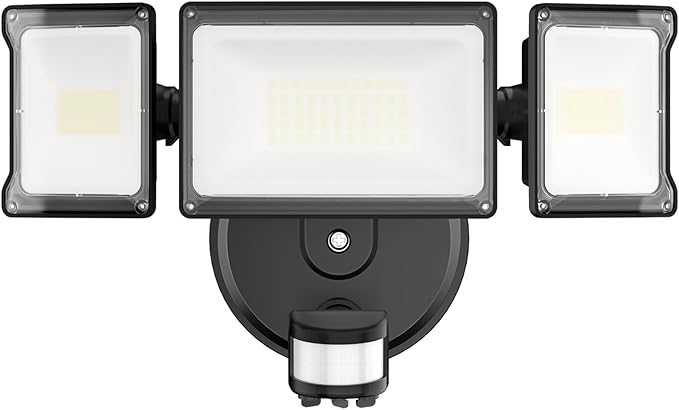 Onforu 65W Motion Sensor Outdoor Lights, 6000lm 6500K Daylight Flood Light Outdoor Motion Sensor, IP65 Waterproof Motion Detected Lights for Outside, Hardwired LED Security Light for Garage Yard-VerdiqueGarden