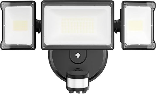 Onforu 65W Motion Sensor Outdoor Lights, 6000lm 6500K Daylight Flood Light Outdoor Motion Sensor, IP65 Waterproof Motion Detected Lights for Outside, Hardwired LED Security Light for Garage Yard-VerdiqueGarden