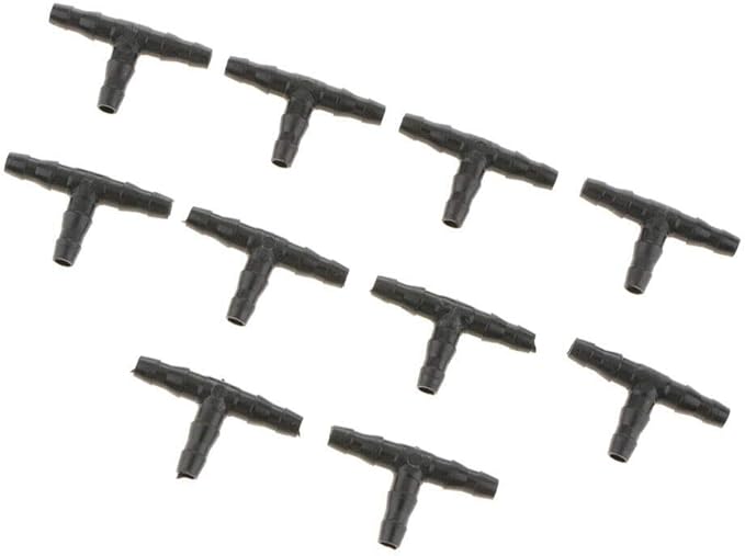 10PCS Micro Drip Irrigation System Dripper Tee Pipe Barb Hose Watering Garden-VerdiqueGarden