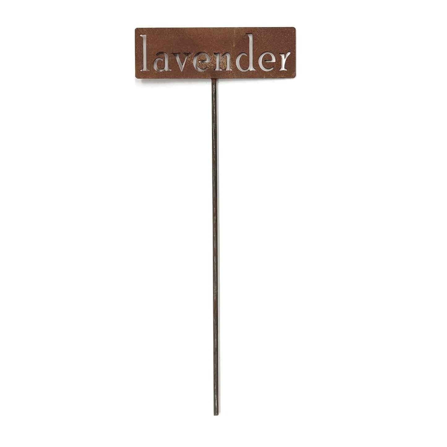 Classic Metal Garden Markers 19 Inches Tall (lavender, Naturally Rusted)-VerdiqueGarden