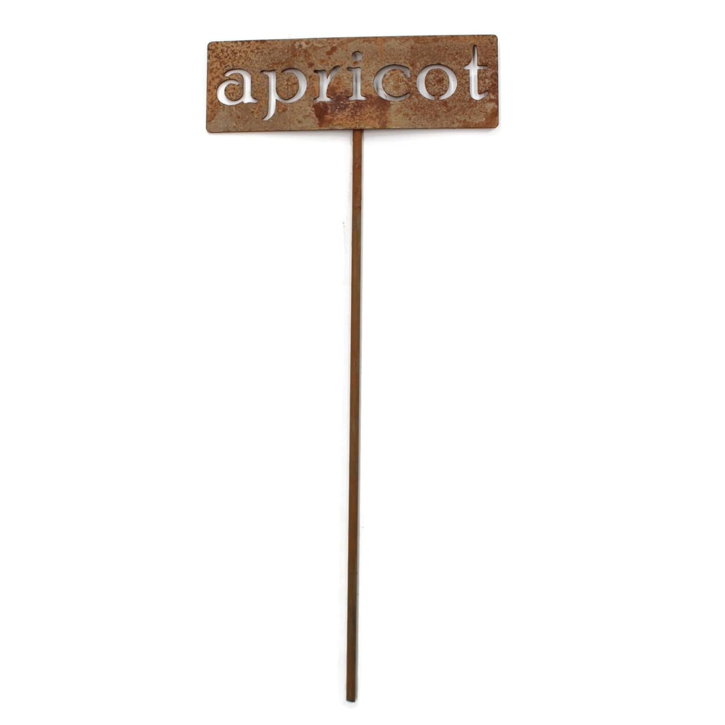 Classic Metal Garden Markers 19 Inches Tall (apricot, Naturally Rusted)-VerdiqueGarden