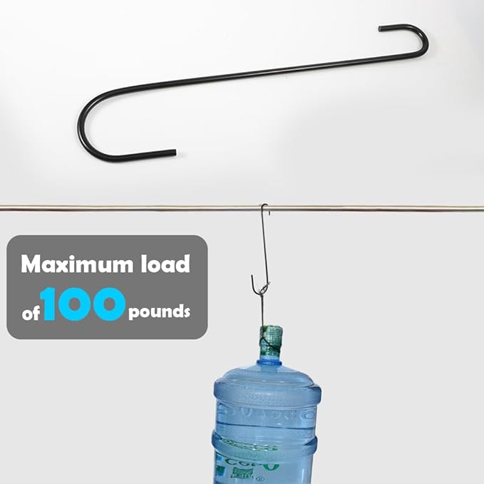 Vindar 3 Pack 12 Inches Bird Feeder Hook Extra Large S Hooks Heavy Duty Hooks Hangers for Tree Branch, Bird Feeder, Hummingbirds Feeders, Bird House, Office, Wind Chimes, Lanterns, Gardening Tools-VerdiqueGarden