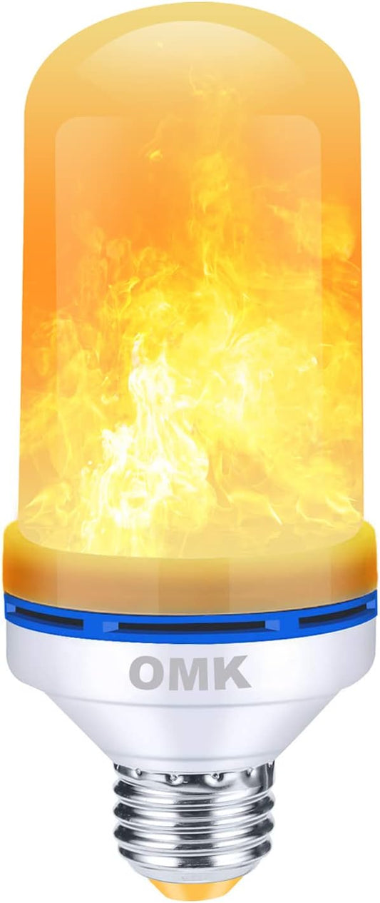 OMK Flame Light Bulbs, Christmas Decorations Flame Bulb, LED Flame Effect Fire Light Bulbs, for Porch Yard Bedroom Hotel Bar Pary Holiday Gifts-VerdiqueGarden