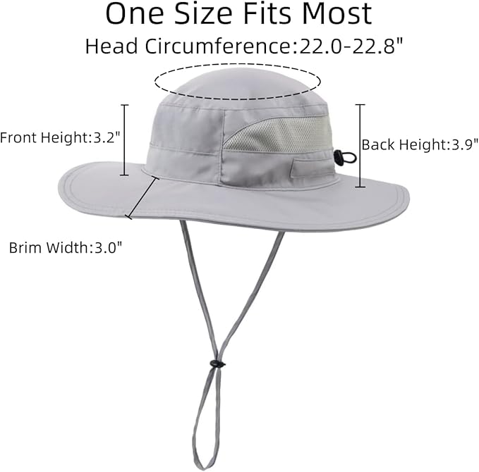 Connectyle Women's UPF 50+ Sun Hat UV Protection Wide Brim Bucket Hat Summer Beach Hats Fishing Hiking Outdoor Safari Hats-VerdiqueGarden