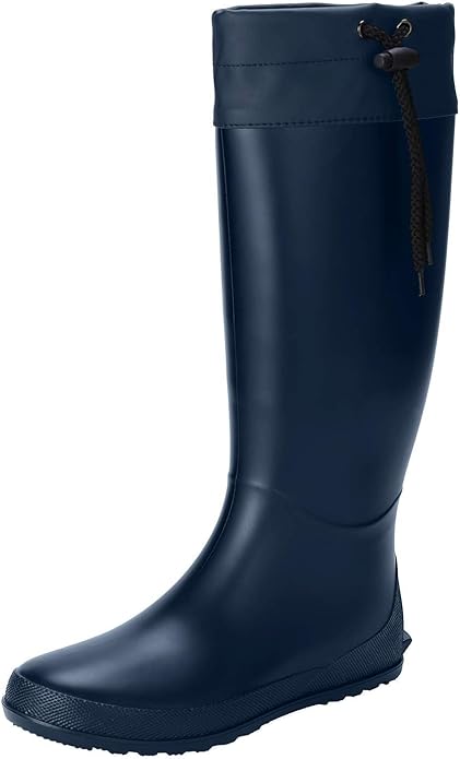 Asgard Packable Tall Rain Boots for Women Waterproof Rubber Garden Boots Ultra Lightweight Flat Mud Boots- NOT FOR WIDE CALF-VerdiqueGarden