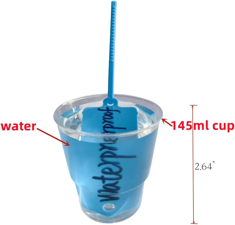 100pcs Reusable Blank Plastic Tags Ties Key Tags 1.45"*2.48" Serrated Tension Sealing Strap with Large Label Plastic Tie Mark Label Waterproof Hang Sign Write on Tag (Blue, 100pcs)-VerdiqueGarden