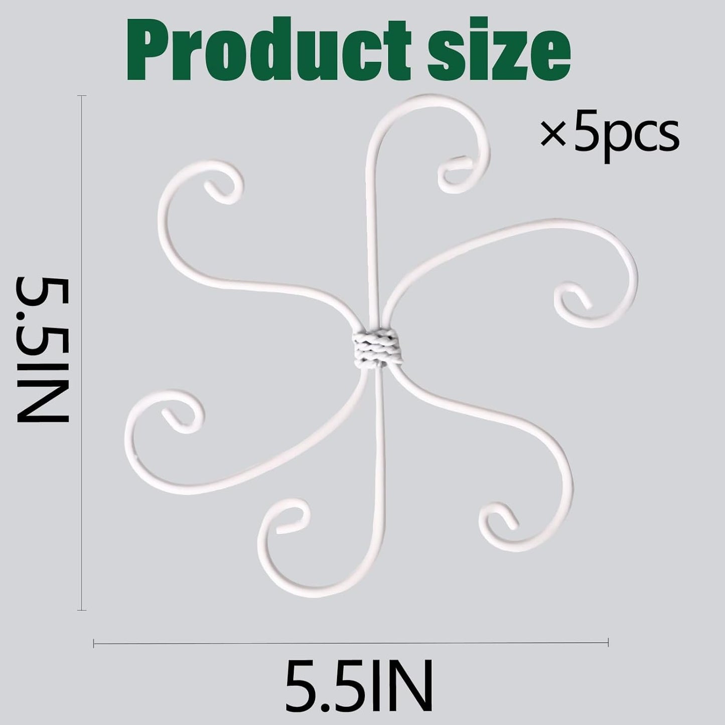 5PCS Monstera Plant Support Hook - 5.5x5.5 inch Premium Indoor Stem Stabilizer for Monstera & Fishbone Cactus, Durable,Easy Installation, Gentle Protection for Healthy Plant Growth-VerdiqueGarden