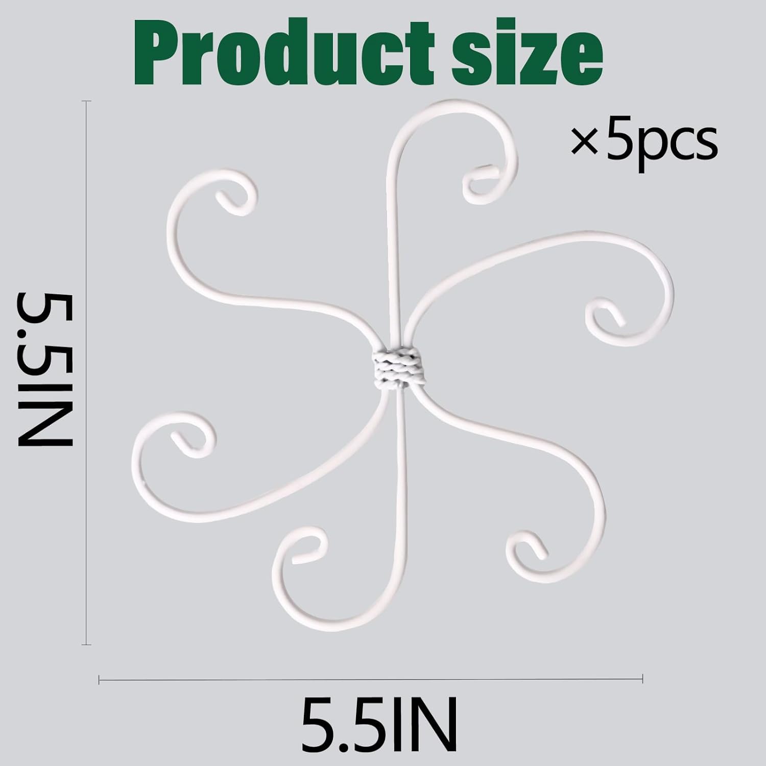 5PCS Monstera Plant Support Hook - 5.5x5.5 inch Premium Indoor Stem Stabilizer for Monstera & Fishbone Cactus, Durable,Easy Installation, Gentle Protection for Healthy Plant Growth-VerdiqueGarden