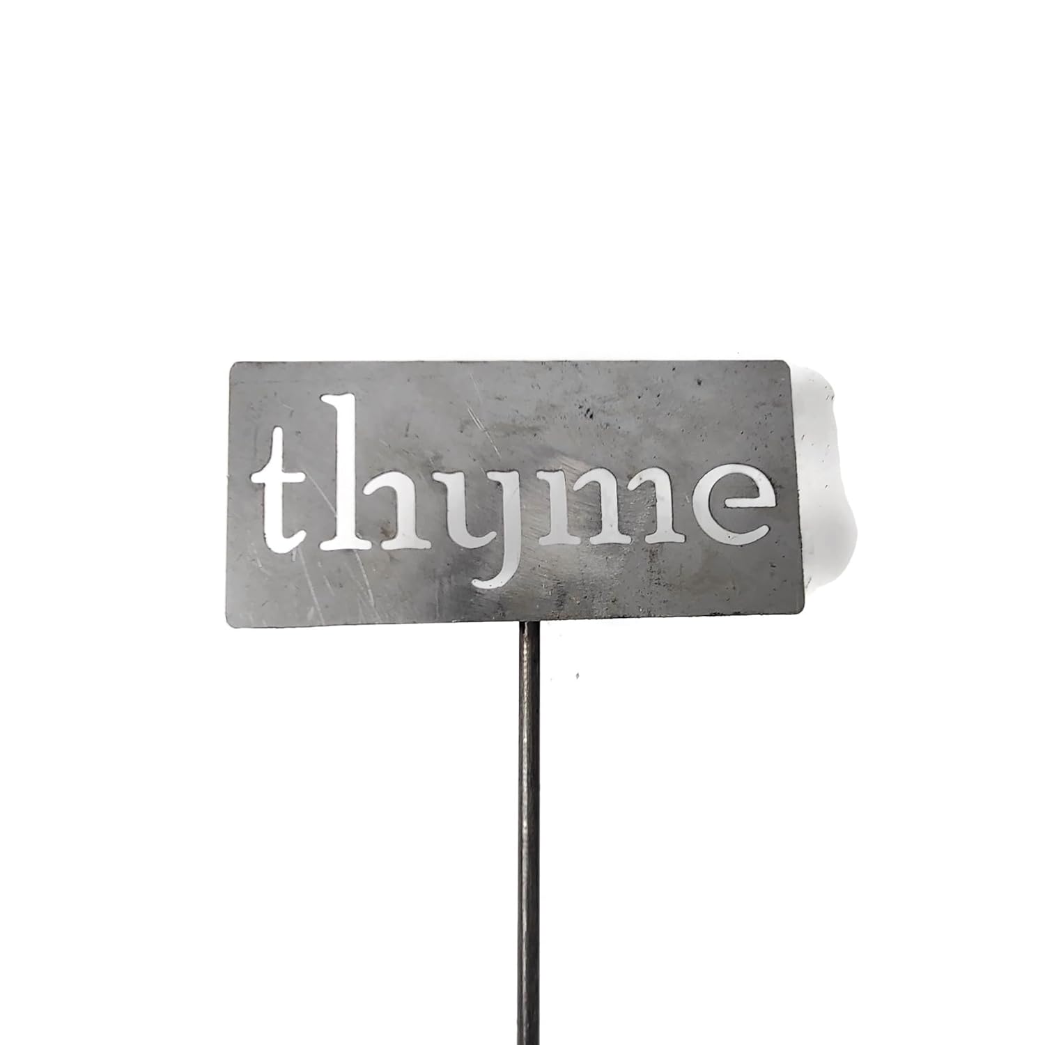 Classic Metal Garden Markers 19 Inches Tall (thyme, Raw, Unfinished Steel (will rust with time))-VerdiqueGarden