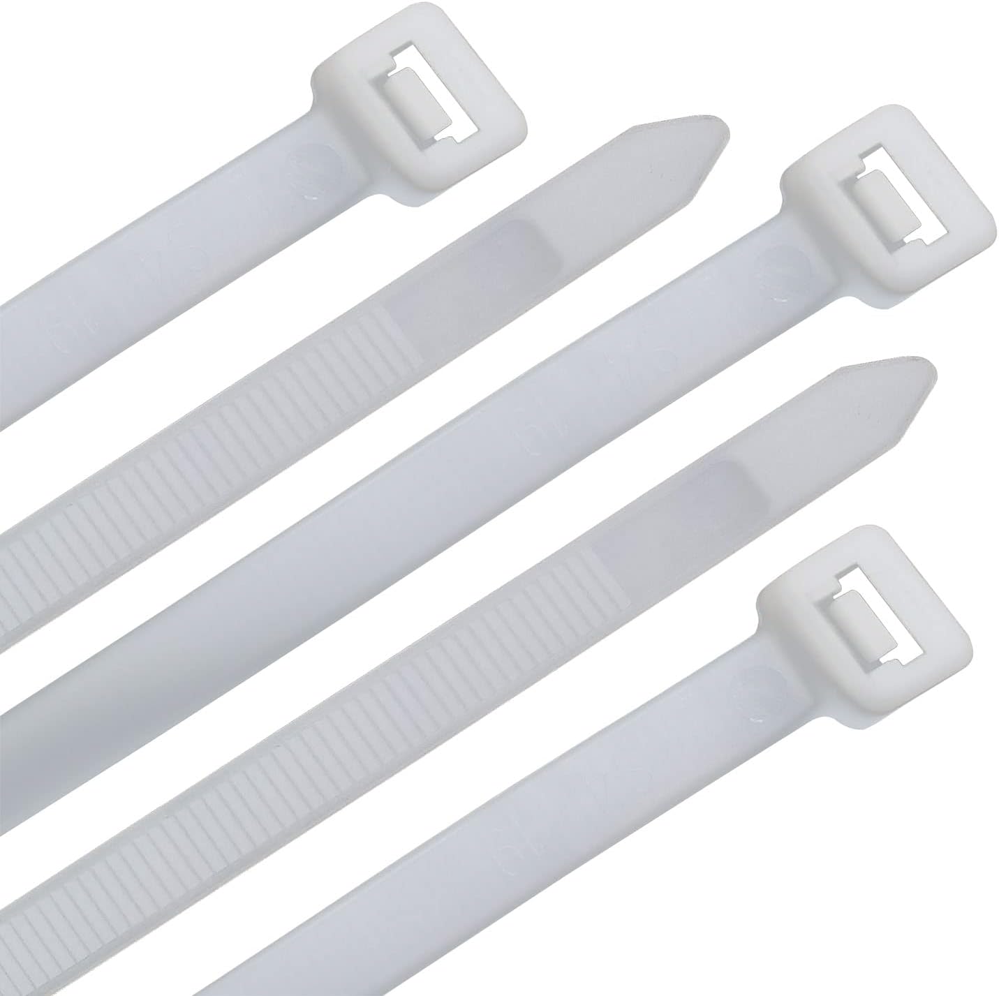Superun Heavy Duty Zip Ties 24 Inch, Strong Large White Zip Ties 120 Lbs Tensile Strength Selflocking Wire Ties (Industrial Grade Cable Ties) Pack of 50 Clear-VerdiqueGarden