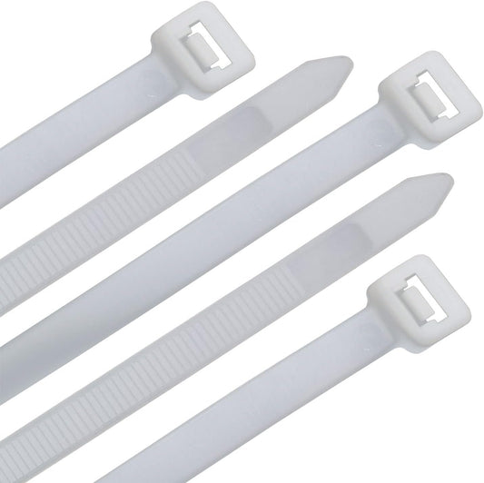 Superun Heavy Duty Zip Ties 20 Inch, Strong Large White Zip Ties 120 Lbs Tensile Strength Selflocking Wire Ties (Industrial Grade Cable Ties) Pack of 50 Clear-VerdiqueGarden