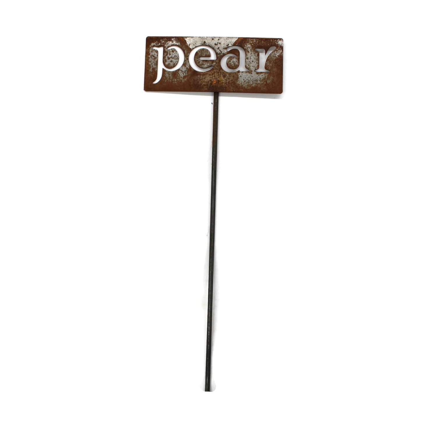 Classic Metal Garden Markers 19 Inches Tall (pear, Naturally Rusted)-VerdiqueGarden