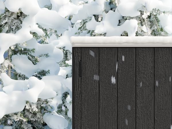 Vertical Outdoor Storage Cabinets,Plastic Sheds&Outdoor Storage with Floor,Outdoor Storage Box Waterproof/Lockable for Garage,Bike,Tools Storage Shed (57Cu.ft)-VerdiqueGarden