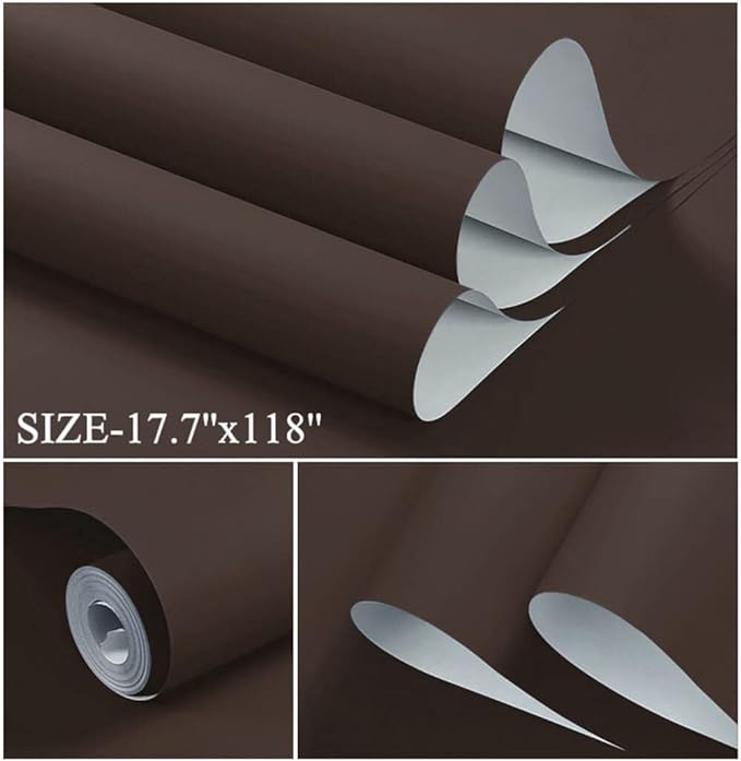 Dimoon 78.7''x17.7'' Grey Peel and Stick Wallpaper Contact Paper Modern Self Adhesive Wall Paper Removable Renter Friendly Textured Solid Color Shelf Cabinet Vinyl Roll (78.7''x17.7'',Dark Grey)-VerdiqueGarden