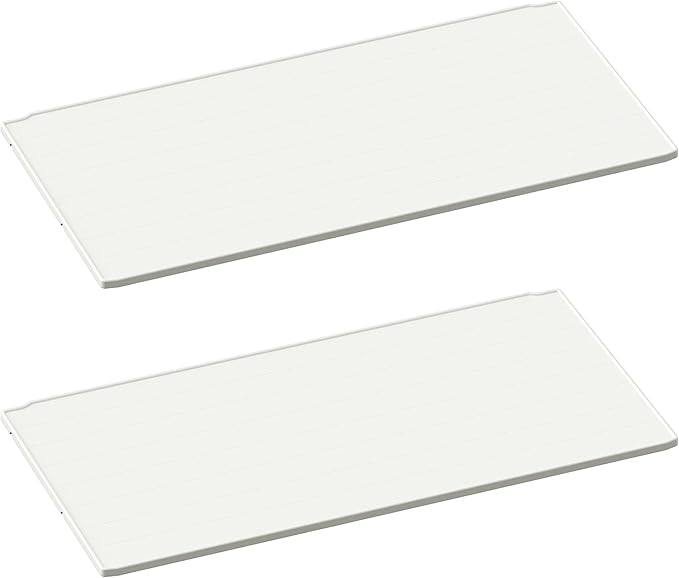 Greesum Shelf of Outdoor Horizontal 27 ft Storage Sheds, for Waterproof and UV Protection 150 Gallon Deck Box, 2 Shelves (Without Shed), White-VerdiqueGarden