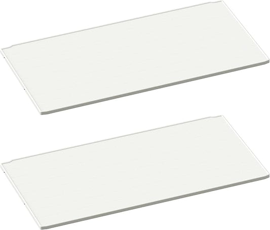 Greesum Shelf of Outdoor Horizontal 27 ft Storage Sheds, for Waterproof and UV Protection 150 Gallon Deck Box, 2 Shelves (Without Shed), White-VerdiqueGarden