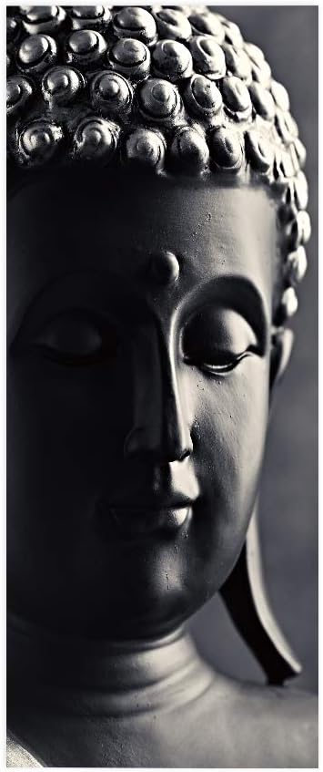 3D Door Stickers Murals - Buddha Statue - Peel and Stick - Waterproof & Washable - Matt Finish - 35.4" x 78.7"-VerdiqueGarden