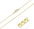 ALEXCRAFT Wholesale 6PCS 14K Gold Plated Brass Box Chain Necklace Bulk for Jewelry Making (18 inch)