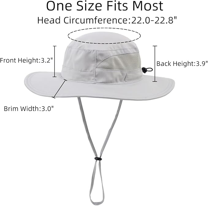 Connectyle Women's UPF 50+ Sun Hat UV Protection Wide Brim Bucket Hat Summer Beach Hats Fishing Hiking Outdoor Safari Hats-VerdiqueGarden